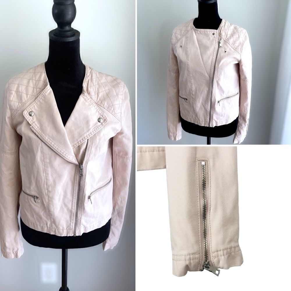 Gap Pale Pink Moto Jacket